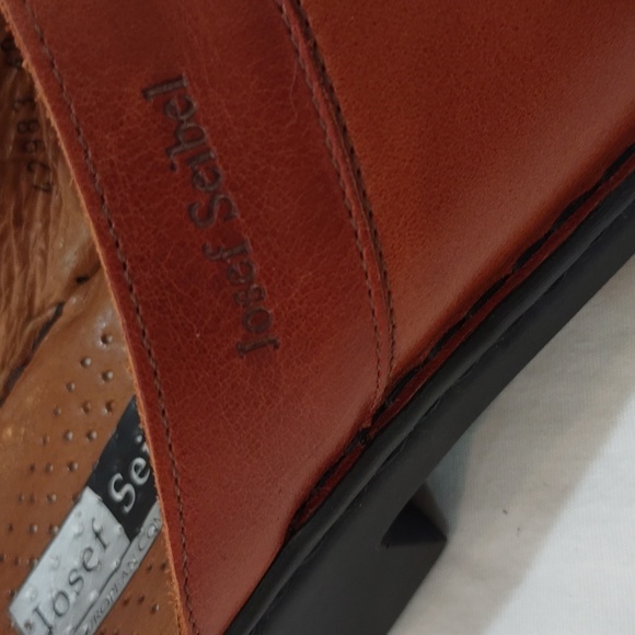 Josef Seibel Leather Slip on Mules Clogs Size US 9 / EU 40 British Tan Womens - Picture 3 of 15